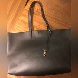 YSL East West Shopping Tote Large Black